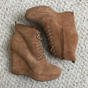 LAST CHANCE! BCBG Suede Wedge Heel